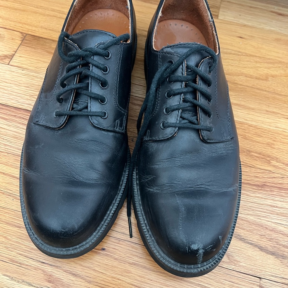 Rockport Black Leather Lace-Up Oxfords - Picture 3 of 7